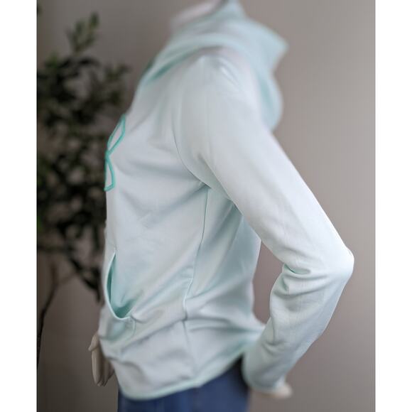 Under Armour Big Logo Fleece-Lined Hoodie Sweatshirt, Sea Glass Blue - Picture 5 of 9